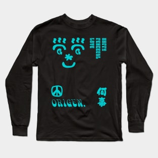 Happy Peaceful Love #6 Long Sleeve T-Shirt